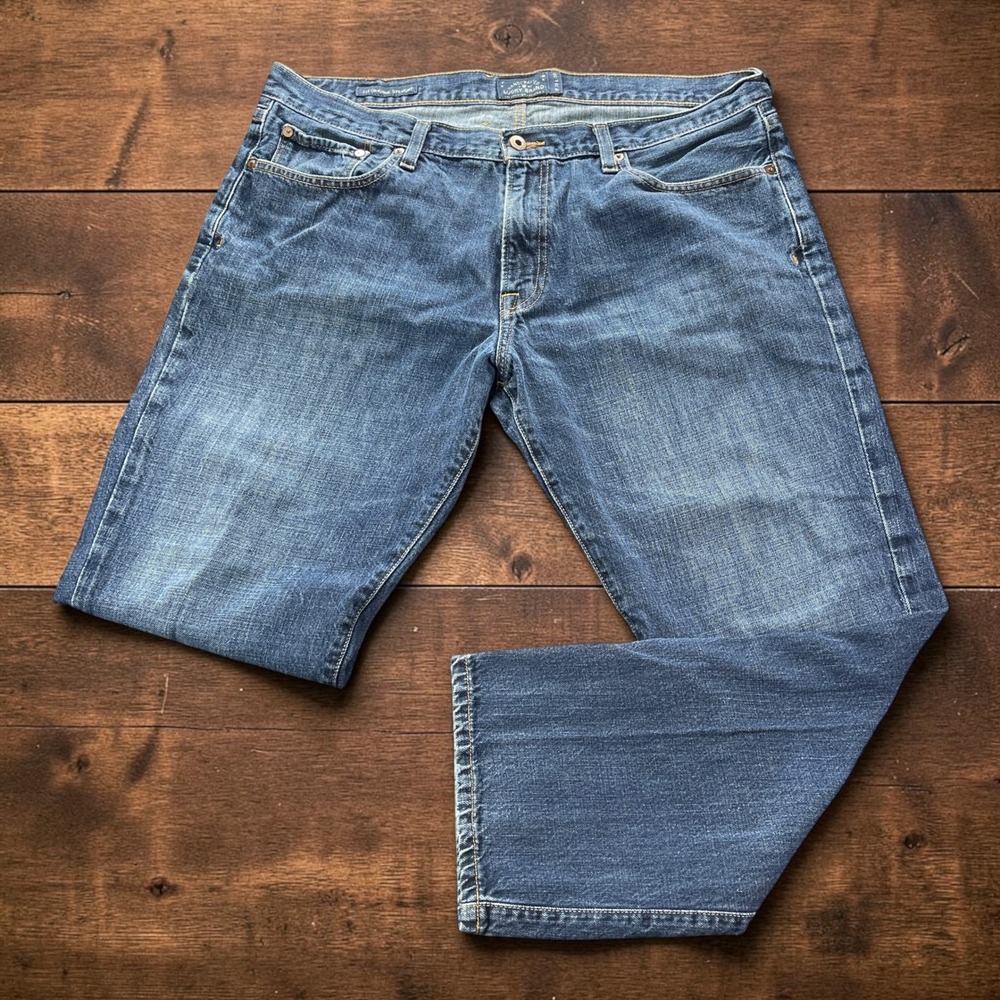 Lucky Brand 221 Original Straight Jeans Mens 38x30 Medium Wash Blue Denim
